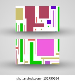 Vector business-card  set for your design, vintage abstract Illustration.