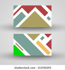 Vector business-card  set for your design, vintage abstract Illustration.