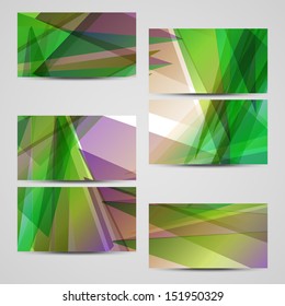 Vector business-card  set for your design, abstract Illustration.