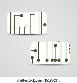 Vector business-card  set for your design, circuit board Illustration.