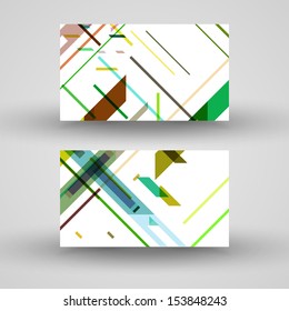 Vector business-card  set for your design, abstract Illustration.