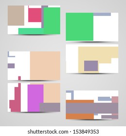 Vector business-card  set for your design, vintage abstract Illustration.