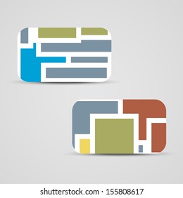 Vector business-card  set for your design, vintage abstract Illustration