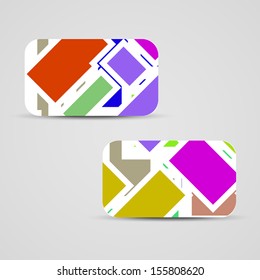 Vector business-card  set for your design, vintage abstract Illustration