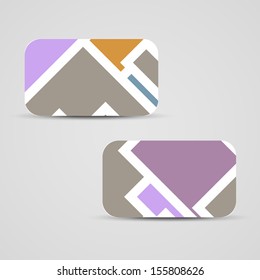 Vector business-card  set for your design, vintage abstract Illustration