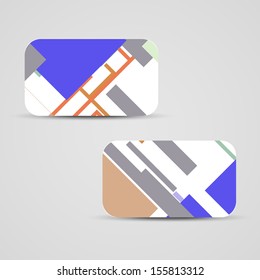 Vector business-card  set for your design, vintage abstract Illustration