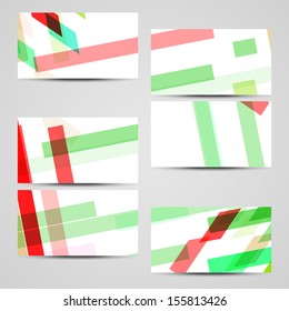 Vector business-card  set for your design, abstract Illustration.