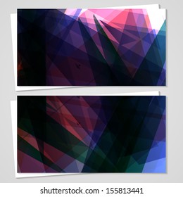 Vector business-card  set for your design, abstract Illustration.