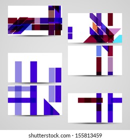 Vector business-card  set for your design, abstract Illustration.