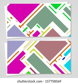 Vector business-card  set for your design, vintage abstract Illustration.