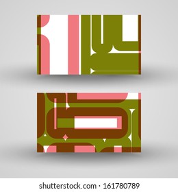 Vector business-card  set for your design, abstract Illustration.