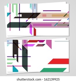 Vector business-card  set for your design, abstract Illustration.