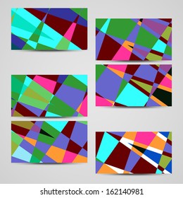 Vector business-card  set for your design, abstract Illustration.