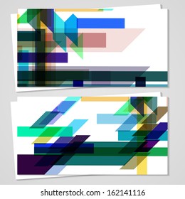 Vector business-card  set for your design, abstract Illustration.