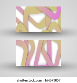 Vector business-card  set for your design, abstract Illustration.