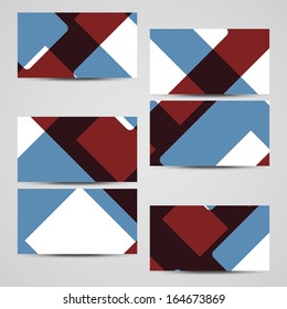 Vector business-card  set for your design, abstract Illustration.