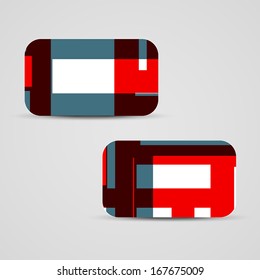 Vector business-card  set for your design, abstract Illustration.