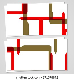 Vector business-card  set for your design, abstract Illustration.