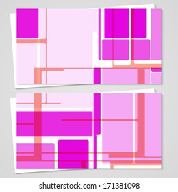 Vector business-card  set for your design, abstract Illustration.