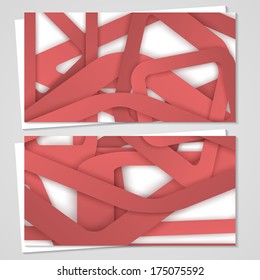Vector business-card  set for your design, abstract Illustration.