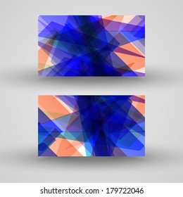 Vector business-card  set for your design, abstract Illustration.