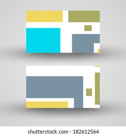 Vector business-card  set for your design, vintage abstract Illustration.