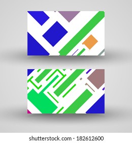 Vector business-card  set for your design, vintage abstract Illustration.