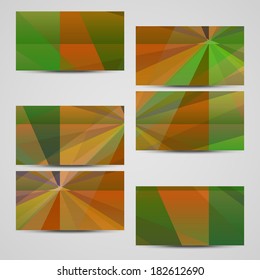 Vector business-card  set for your design, abstract Illustration.