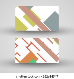 Vector business-card  set for your design, vintage abstract Illustration.