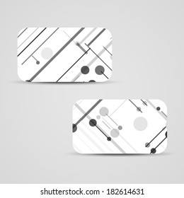 Vector business-card  set for your design, circuit board Illustration.