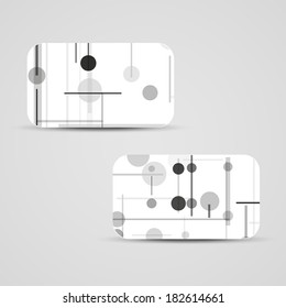 Vector business-card  set for your design, circuit board Illustration.