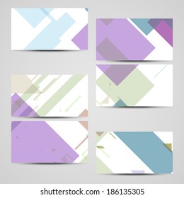 Vector business-card  set for your design, vintage abstract Illustration.