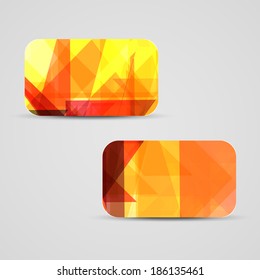 Vector business-card  set for your design, abstract Illustration.