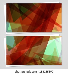 Vector business-card  set for your design, abstract Illustration.