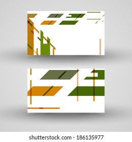 Vector business-card  set for your design, abstract Illustration.