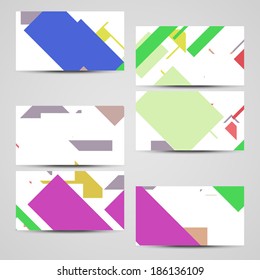 Vector business-card  set for your design, vintage abstract Illustration.