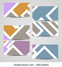 Vector business-card  set for your design, vintage abstract Illustration.