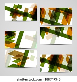 Vector business-card  set for your design, abstract Illustration.