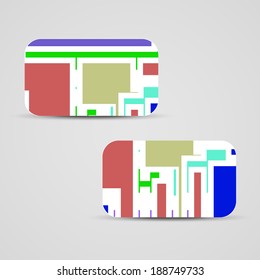 Vector business-card  set for your design, vintage abstract Illustration