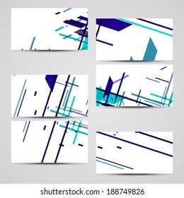 Vector business-card  set for your design, abstract Illustration.
