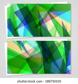 Vector business-card  set for your design, abstract Illustration.
