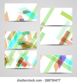 Vector business-card  set for your design, abstract Illustration.