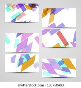 Vector business-card  set for your design, abstract Illustration.
