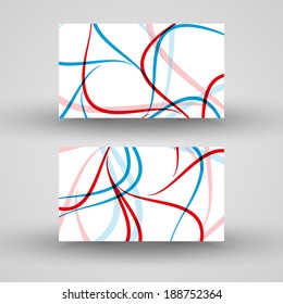 Vector business-card  set for your design, abstract Illustration.