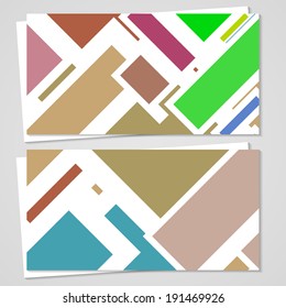 Vector business-card  set for your design, vintage abstract Illustration.