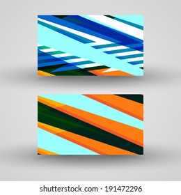 Vector business-card  set for your design, abstract Illustration.