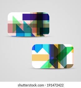 Vector business-card  set for your design, abstract Illustration.