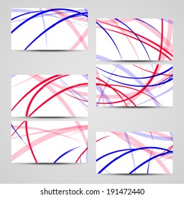 Vector business-card  set for your design, abstract Illustration.