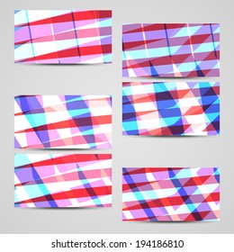 Vector business-card  set for your design, abstract Illustration.
