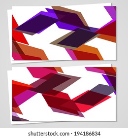 Vector business-card  set for your design, abstract Illustration.